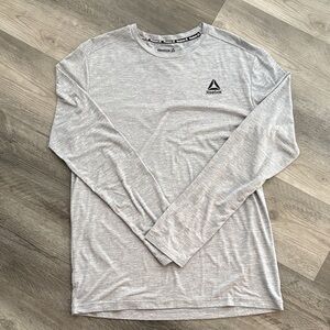 Reebok Men's Heather Gray Long Sleeve Shirt